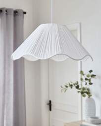 River Pleated Scallop Edge 40cm Shade White - JD Williams - thumbnail 3