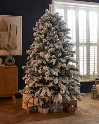 Aspen Flocked Christmas Tree Green - FESTIVE - Size: 7 FT - thumbnail 1