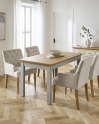 Ashford Dining Table with 4 Mae Chairs Grey/Natural - Julipa - thumbnail 1