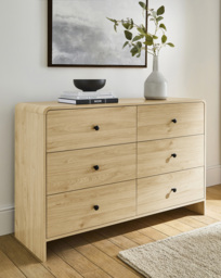 Mollie Large Chest of Drawers OAK Effect - JD Williams