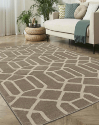 Newport Lattice Geometric Rug Natural - Homemaker - Size: 200X290