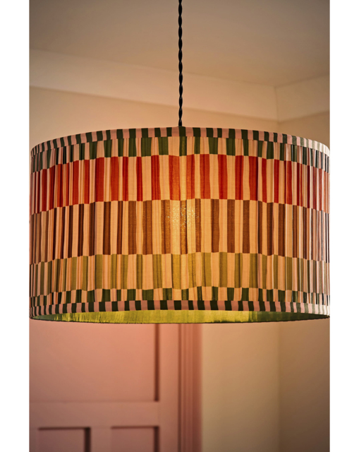 Rae Natural Stripe Shade 45cm Multi - image 1