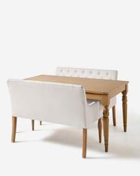Margot Dining Table with 2 Mae Benches Light Oak/Natural - JD Williams - thumbnail 2