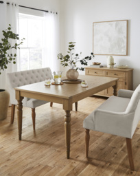 Margot Dining Table with 2 Mae Benches Light Oak/Natural - JD Williams - thumbnail 1