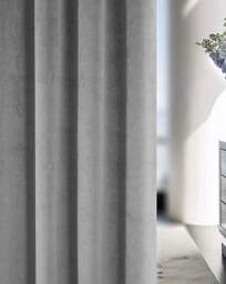 Hampton Velvet Curtain Grey - Enhanced Living - Size: 117 x 137cm - thumbnail 4