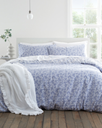 Bianca Shadow Leaves Duvet Set BLU Blue - Bianca - Size: SINGLE - thumbnail 1