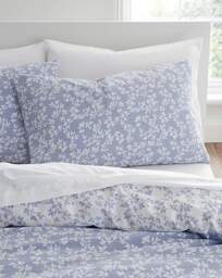Bianca Shadow Leaves Duvet Set BLU Blue - Bianca - Size: SINGLE - thumbnail 4