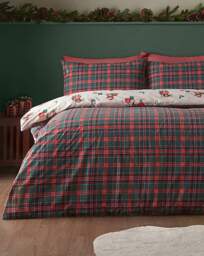 CL Christmas Highland Cow Duvet Set Natural - Catherine Lansfield - Size: DOUBLE - thumbnail 4