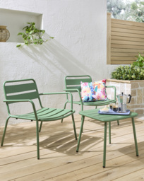 Rio Metal Bistro Set Green - JD Williams - thumbnail 1
