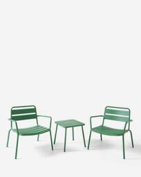 Rio Metal Bistro Set Green - JD Williams - thumbnail 2