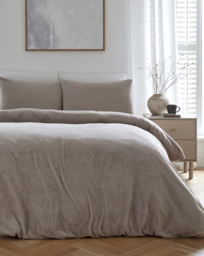 Cosy Cuddle Fleece Duvet Set Natural - JD Williams - Size: DOUBLE
