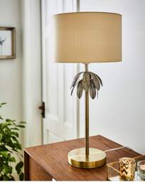 Tropical Palm Tree Table Lamp Brass - JD Williams - thumbnail 3