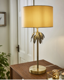 Tropical Palm Tree Table Lamp Brass - JD Williams