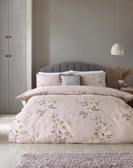 CL Canterbury Duvet Cover Set SUPERK Blush - Catherine Lansfield - Size: S KING - image 1