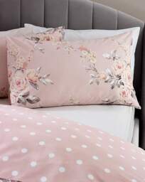 CL Canterbury Duvet Cover Set SUPERK Blush - Catherine Lansfield - Size: S KING - thumbnail 3