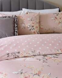 CL Canterbury Duvet Cover Set SUPERK Blush - Catherine Lansfield - Size: S KING - thumbnail 4