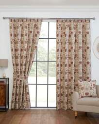 Sundour Aylesbury Tape Top Curtains Natural - Sundour - Size: 117 x 183cm - thumbnail 1