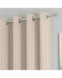 Supersoft Eyelet Curtains Beige - Enhanced Living - Size: 167 x 137cm - thumbnail 5