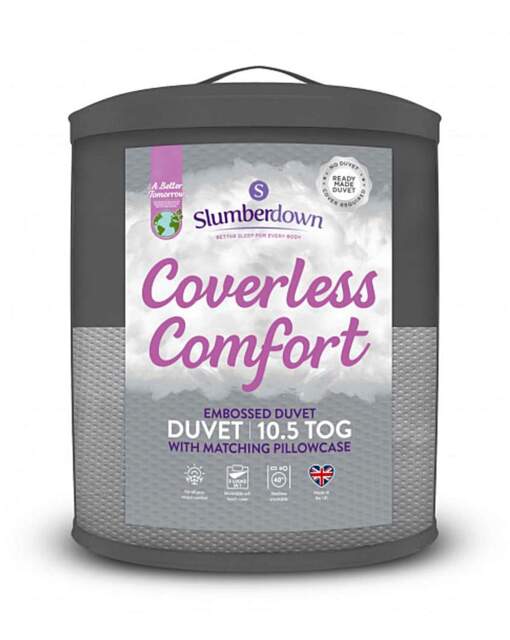 Slumberdown Waffle Coverless Duvet Charcoal/Grey - Slumberdown - Size: DOUBLE - image 1