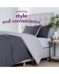 Slumberdown Waffle Coverless Duvet Charcoal/Grey - Slumberdown - Size: DOUBLE - thumbnail 5