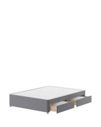 Silentnight Fabric 4 Drawer Divan Base Grey - Silentnight - Size: DOUBLE - thumbnail 4