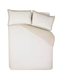 Catherine Lansfield Oxford Duvet Set Natural - Catherine Lansfield - Size: SINGLE - thumbnail 2