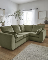 Finch Chenille Right Hand Corner Sofa Green - JD Williams - thumbnail 1