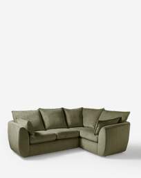 Finch Chenille Right Hand Corner Sofa Green - JD Williams - thumbnail 4