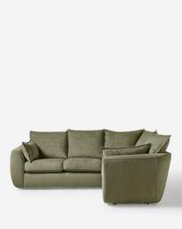 Finch Chenille Right Hand Corner Sofa Green - JD Williams - thumbnail 3