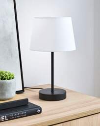 Owen White and Matt Black Table Lamp White - JD Williams - thumbnail 2
