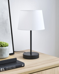 Owen White and Matt Black Table Lamp White - JD Williams - thumbnail 1