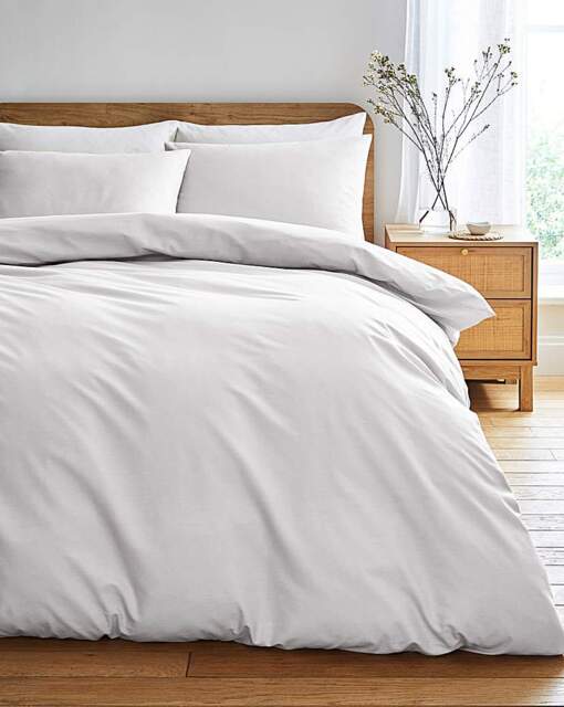Pure Cotton 200TC Duvet Cover White - JD Williams - Size: SINGLE - image 1