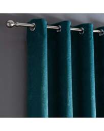 Strata Eyelet Curtains Forest Green - Fusion - Size: 168 x 183cm - thumbnail 3