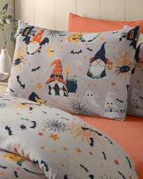 CL Halloween Gonks Duvet Cover Set Natural - Catherine Lansfield - Size: SINGLE - thumbnail 4
