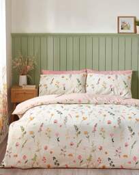 CL Countryside Floral Duvet Cover Set Pink - Catherine Lansfield - Size: S KING - thumbnail 3