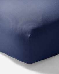 Non Iron Plain Dye 30cm Fitted Sheet Navy - JD Williams - Size: KING - thumbnail 2