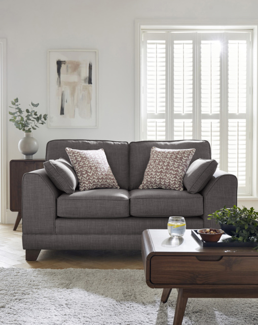 Hilliard Fabric 2 Seater Sofa Charcoal - image 1