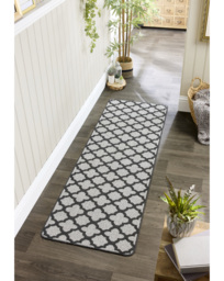 My Mat Moroccan Tile Washable Runner Charcoal - My Mat - Size: 67X200 - thumbnail 1