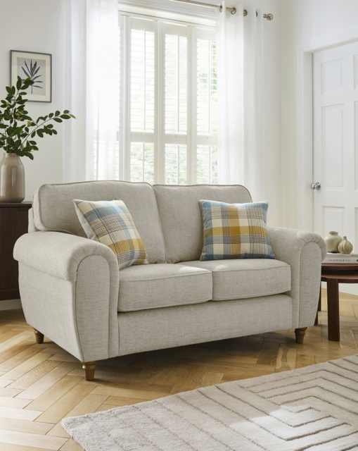 Edgar Fabric 2 Seater Sofa Natural - image 1