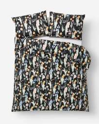 Spring Florals Duvet Cover Set Black/Multi-Coloured - JD Williams - Size: SINGLE - thumbnail 2