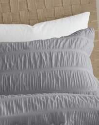 Catherine Lansfield Seersucker Duvet Set Grey - Catherine Lansfield - Size: KING - thumbnail 2