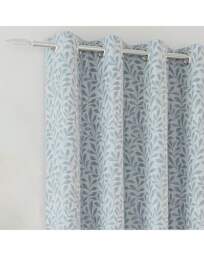 Sherwood Leaf Jacquard Lined Curtains ICE Blue - Enhanced Living - Size: 117 x 183cm - thumbnail 4