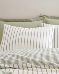 Bianca Hampton Stripe Duvet Cover Set Green - Bianca - Size: SINGLE - thumbnail 4
