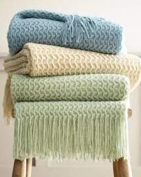 Appletree Textured Knit Throw Green - Appletree - Size: 130X180 - thumbnail 3