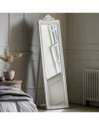 Gallery Lambeth Wood Cheval Mirror White White - Gallery Direct - thumbnail 1