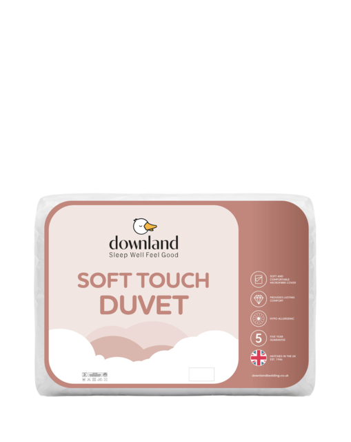 Downland Soft Touch 4.5 Tog Duvet White - Downland - Size: SINGLE - image 1