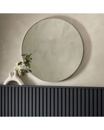 Gallery Bowie Round Mirror Silver Silver - Gallery Direct - thumbnail 1