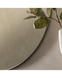 Gallery Bowie Round Mirror Silver Silver - Gallery Direct - thumbnail 2