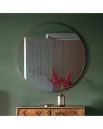 Gallery Bowie Round Mirror Silver Silver - Gallery Direct - thumbnail 3