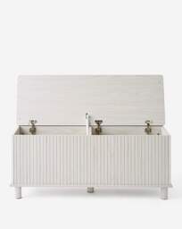 Latimer Storage Bench White Wash - JD Williams - thumbnail 2